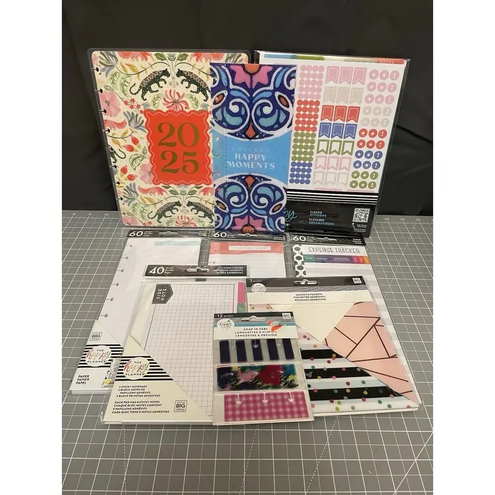 Happy Planner Classic Destash Lot Cover, Fill Paper, Dividers, Bookmarks